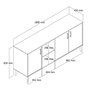 Hanah Home Exxen - 1624 Consola Roble y Blanco